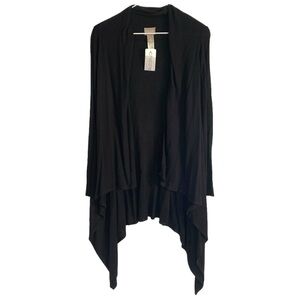 Chicos Black Draped Cardigan